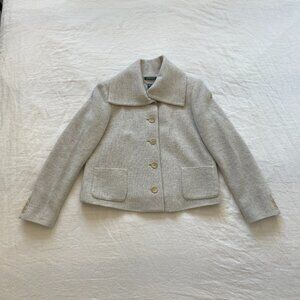 Lauren by Ralph Lauren grey and white herringbone jacket